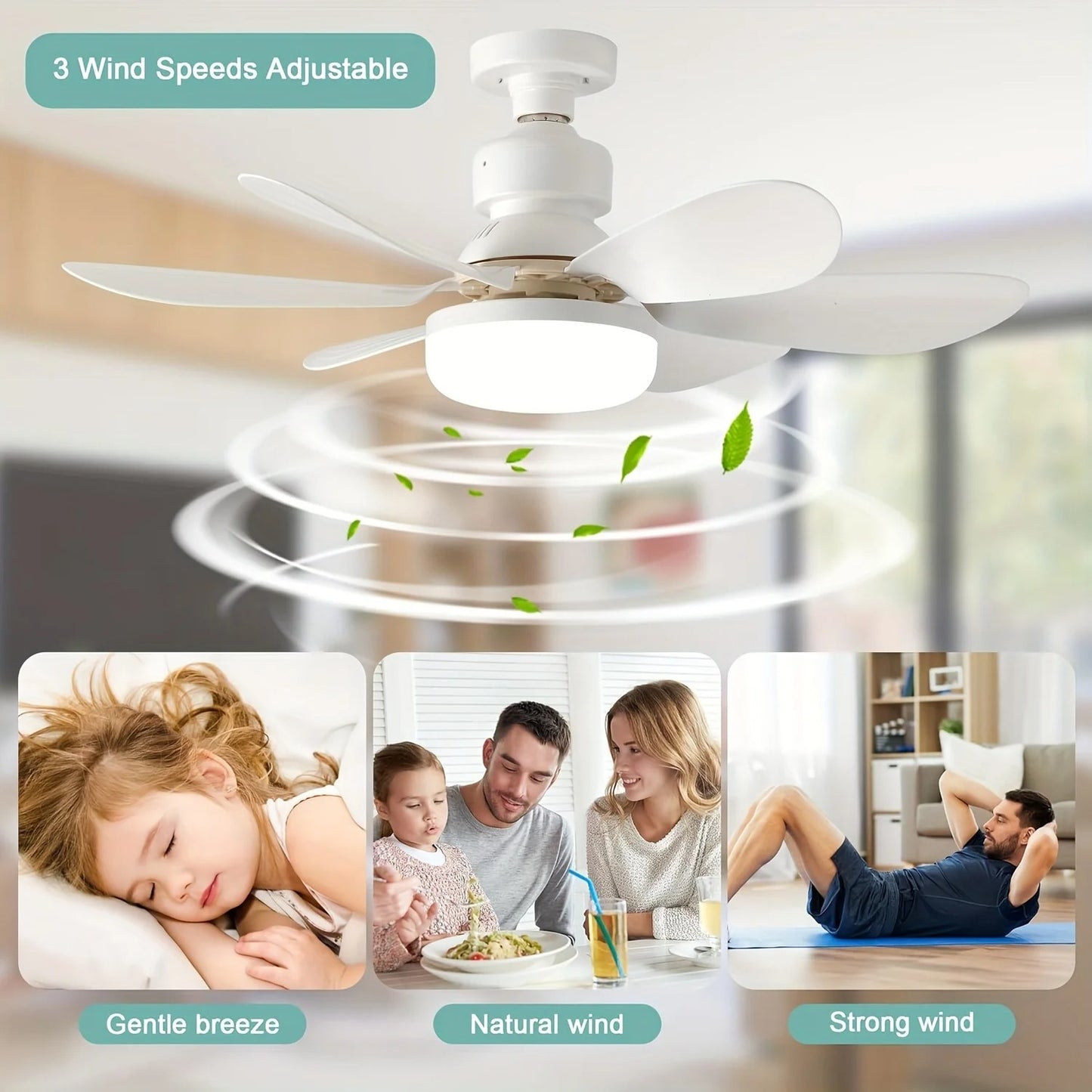 All-In-One Socket Fan & Light